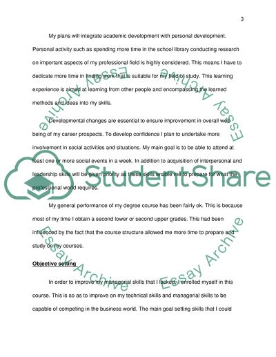 personal statement development studies