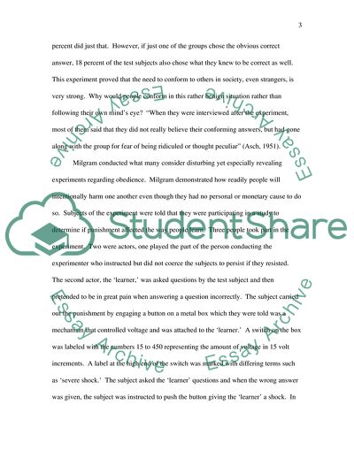 Conformity and Obedience