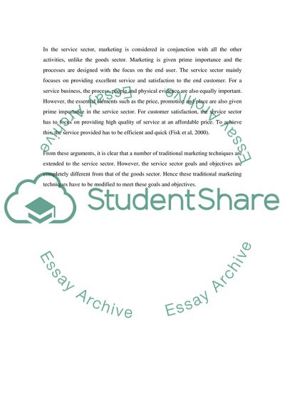 The Principles of Marketing in the Service Sector