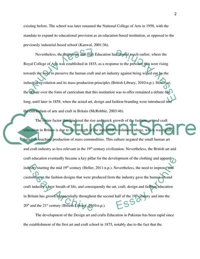 Design Education in Pakistan