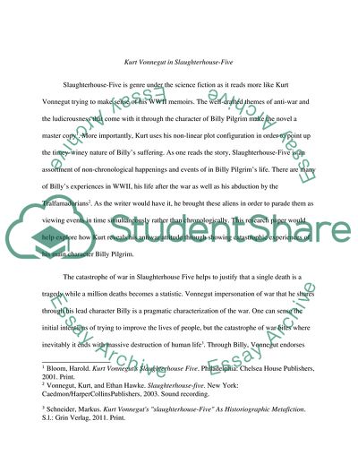 Kurt Vonnegut in Slaughterhouse-Five Reveals His Antiwar Attitude by Showing Catastrophes of War