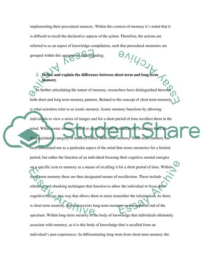 Memory Through the Prism of Psychology
