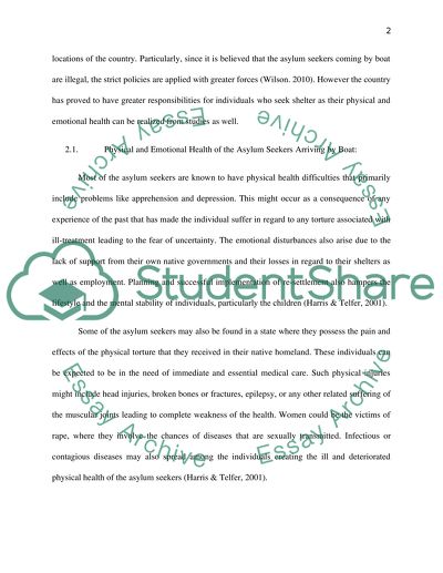 Asylum Seekers Arriving in Australia by Boat