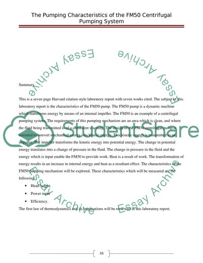 Pump Characteristics Paper