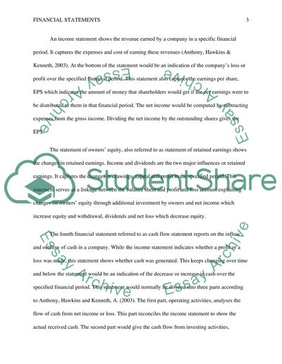 Financial Statements Paper