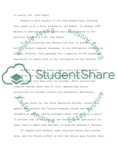 WALMARTS OPERATIONS AND MANAGEMENT