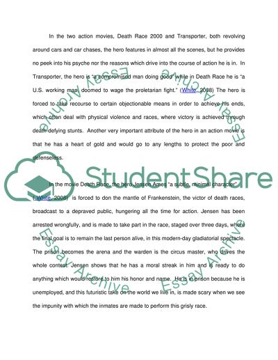 Compare two movies by the characters , transporter 3 and death race