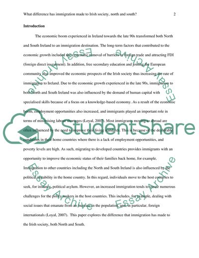 Immigration to Irish Society