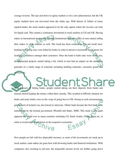 The Recession in the UK