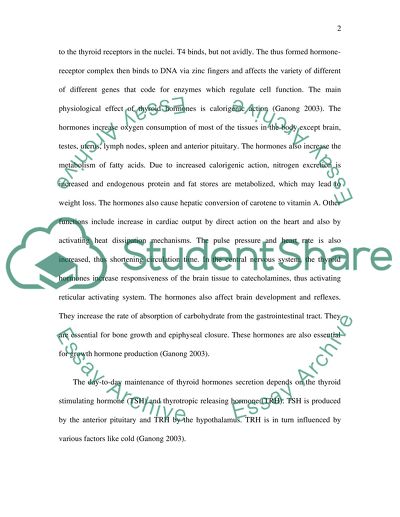 Regulation of Physiological Process by Thyroid Hormones