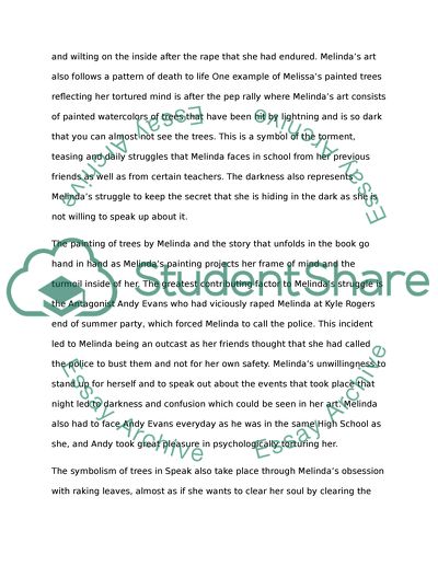 What does the tree represent and what does Melinda learn from her creation of a tree