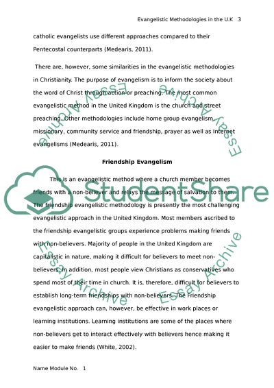 Evangelistic Methodologies in the United Kingdom