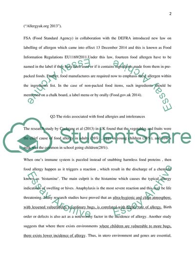 Food Allergies & Intolerances in the UK - Current Issues