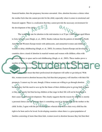 The Legal, Medical And Bioethical Aspects Of Abortion