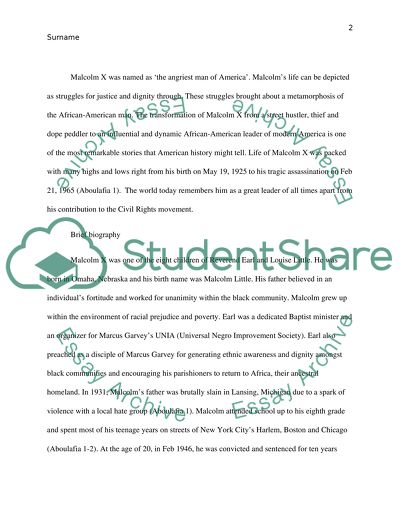 Malcolm X from the Civil Rights Time