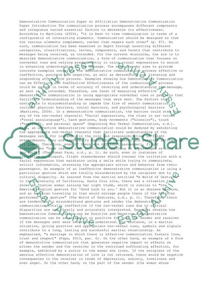 Demonstrative Communication Paper