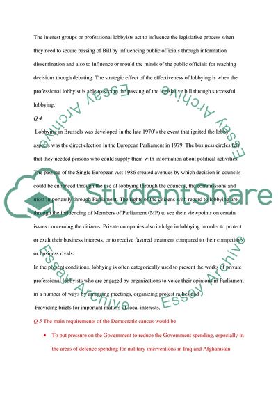 The Context of Legislative Decision Making