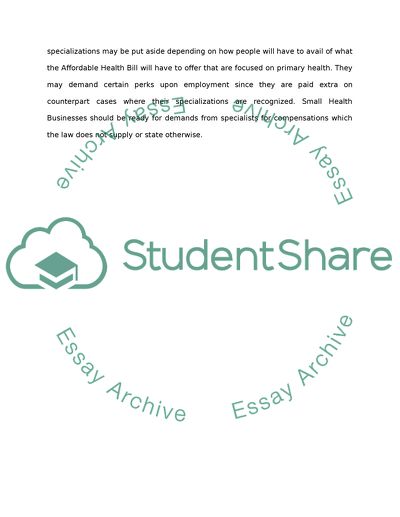 The affordable health care act