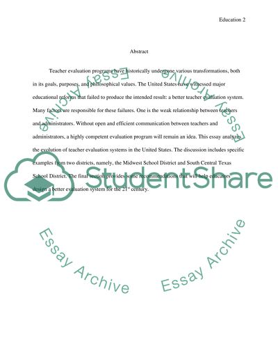 The Evolution of Teacher Evaluation in the United States