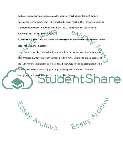 Industrial America and Immigrationin the 19th Century