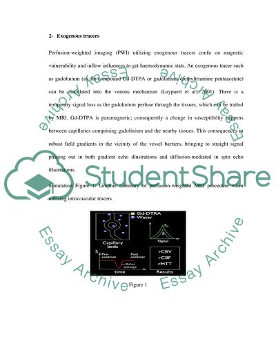 Opportunities of Perfusion Weighted Imaging