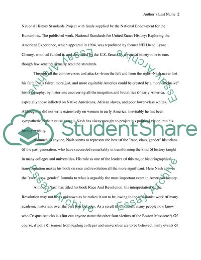 Race and American Revolution