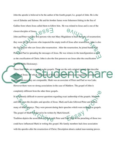 The Four Traditionally Identified Authors of the Gospels