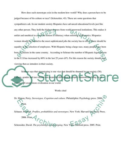 Stereotypes Cognition and Culture