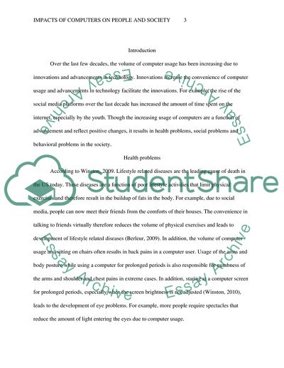 Bad Impacts of Computers on People and Society