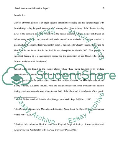 Molecular Basis of Pernicious Anaemia