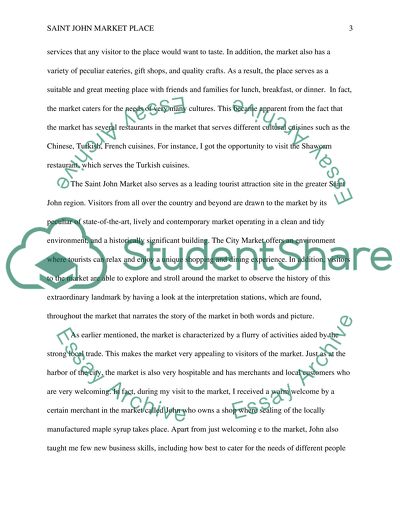 Trip Report to Saint John Market Place