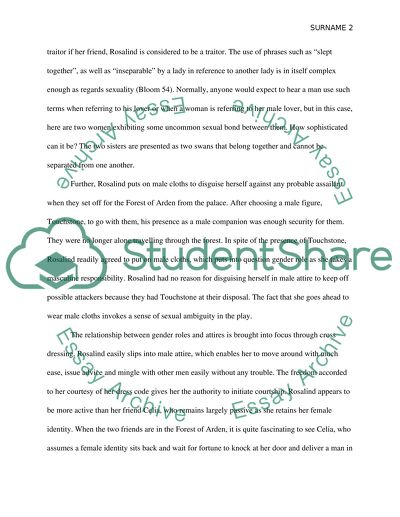 Sexual Ambiguity in As you like it