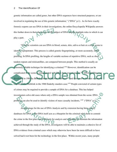 The Identification of a Criminal Mind