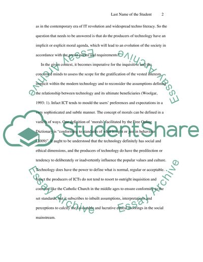 ICT and the Alternate Moral Order