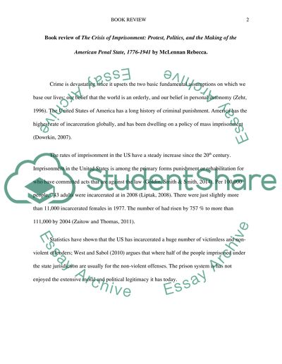 McLennan R.: The Crisis of Imprisonment. Protest, politics and the making of the American penal state