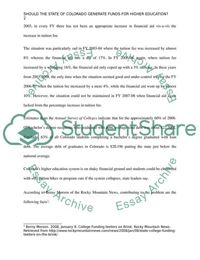 Colorados Colleges Opportunity Fund