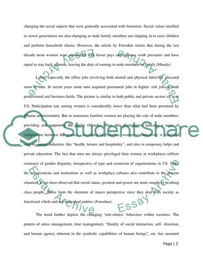 Women at Workplace and Society