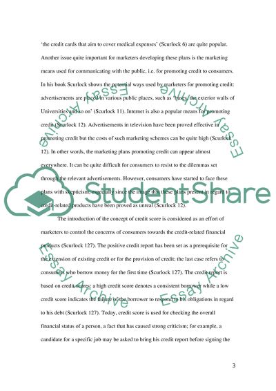 Credit Marketed to Consumers