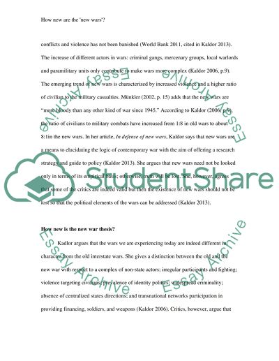 How New Are the New Wars