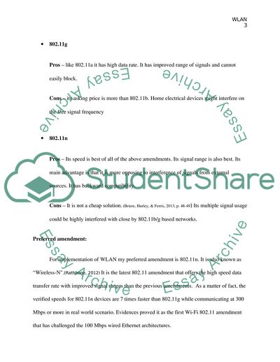 The Standards of WLAN