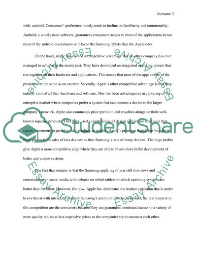 Tablets of Apple and Samsung