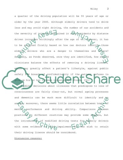 Standardized Testing for Elderly Drivers