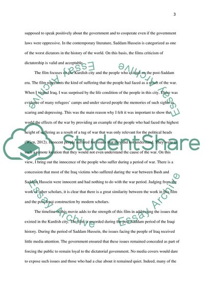 A Critical Evaluation of a Screening Event - The Kurdish Winter