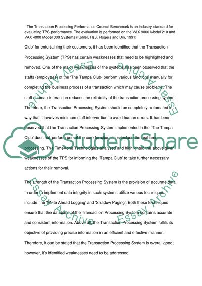 The Tampa Clubs System Evaluation