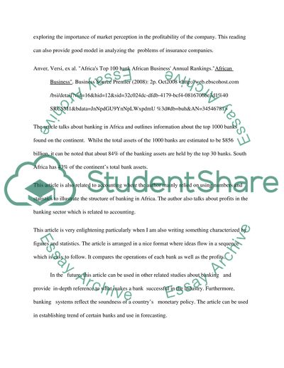 Accounting-- Annotated Bibliography