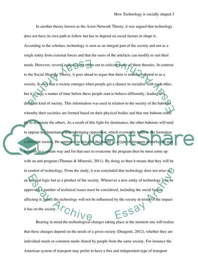 Technology is Socially Shaped