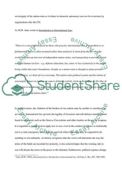 Is International Law Really Eligible