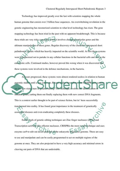 Clustered Regularly Interspaced Palindromic Repeats