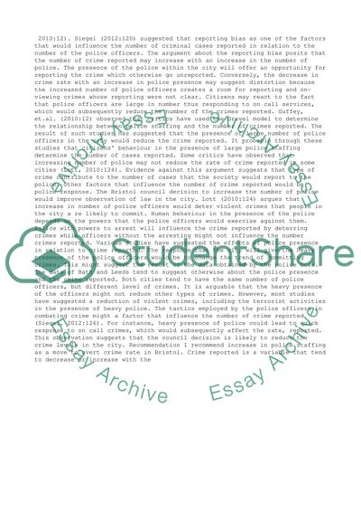 Decision Making: Police Staffing