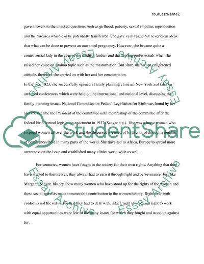 Legalization of birth control fight in the early 1900s